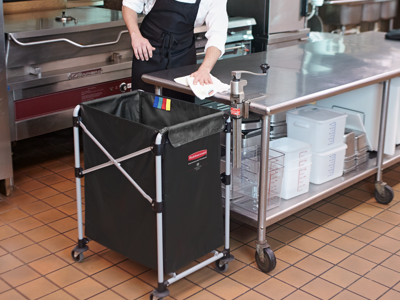 [2104561]MH Collapsible X Cart 4 Bushel 150L In Use BOH Kitchen 1881749 V1 (1)