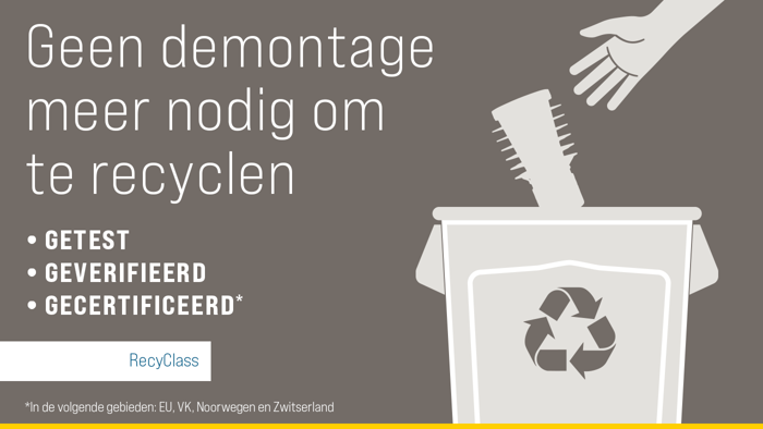 No more dismantling to recycle graphic.