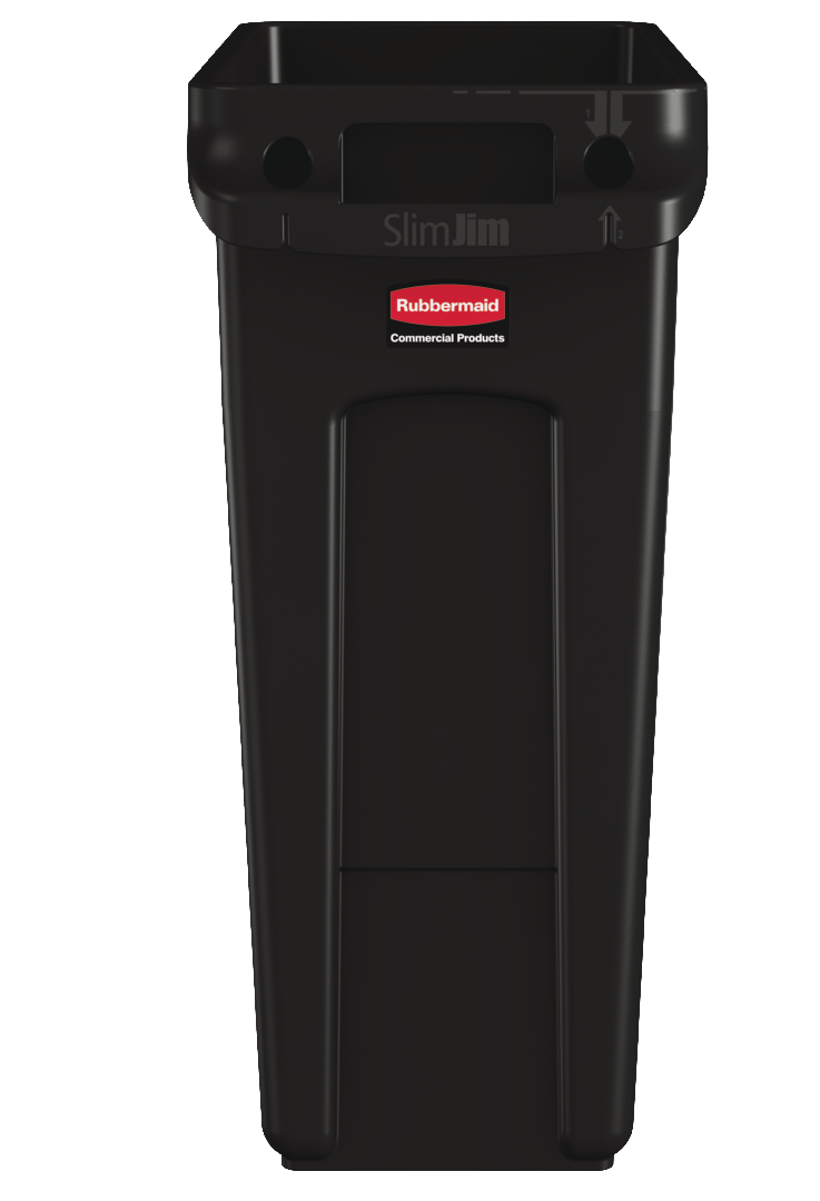 Slim Jim® narrow container in black, product cut-out