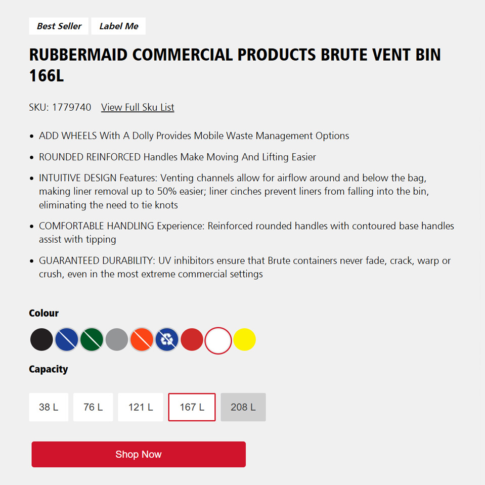  Product Detail Page (PDP) showing the Buy Now button location 