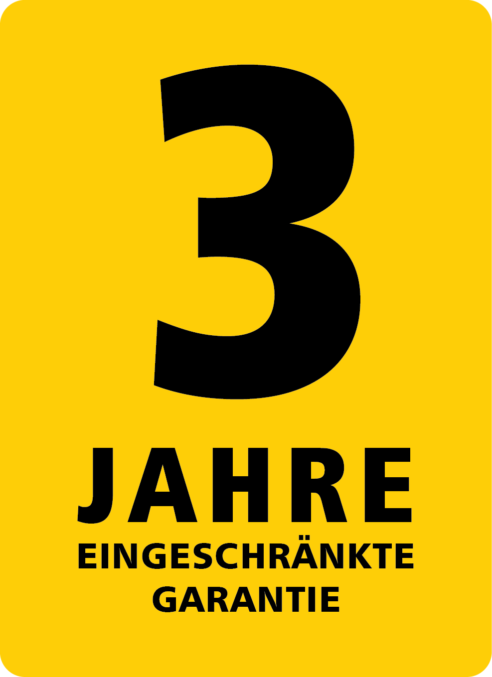 3 Jahre eingeschränkte Garantie