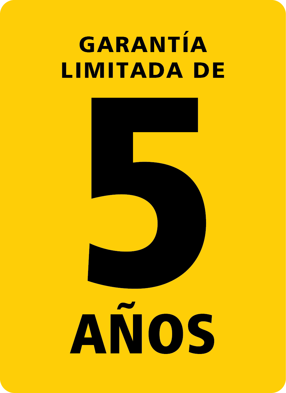 Garantía limitada de 5 años